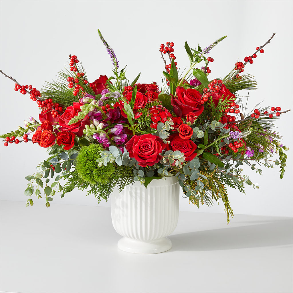Big Red Bow Bouquet – Elikonia Flores Y Eventos, San Juan PR