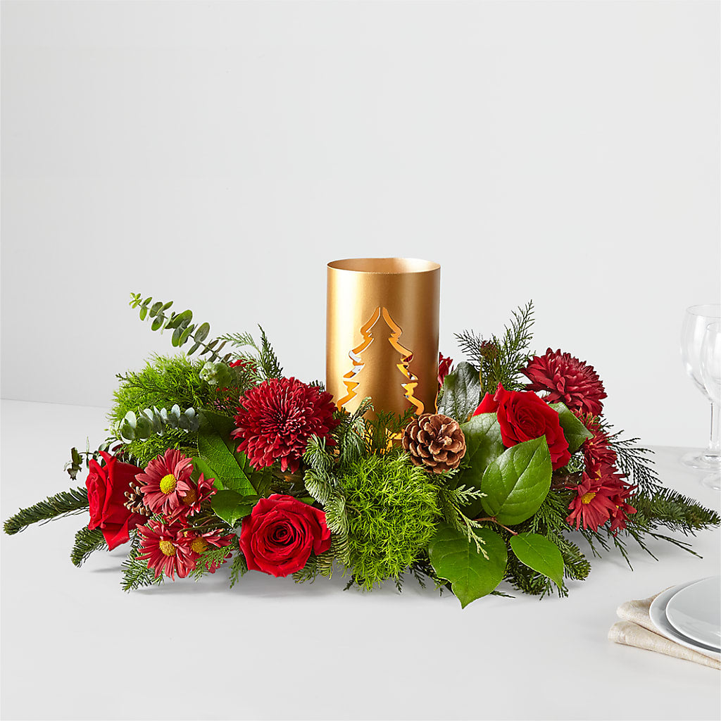 Toast the Season Centerpiece – Elikonia Flores Y Eventos, San Juan PR