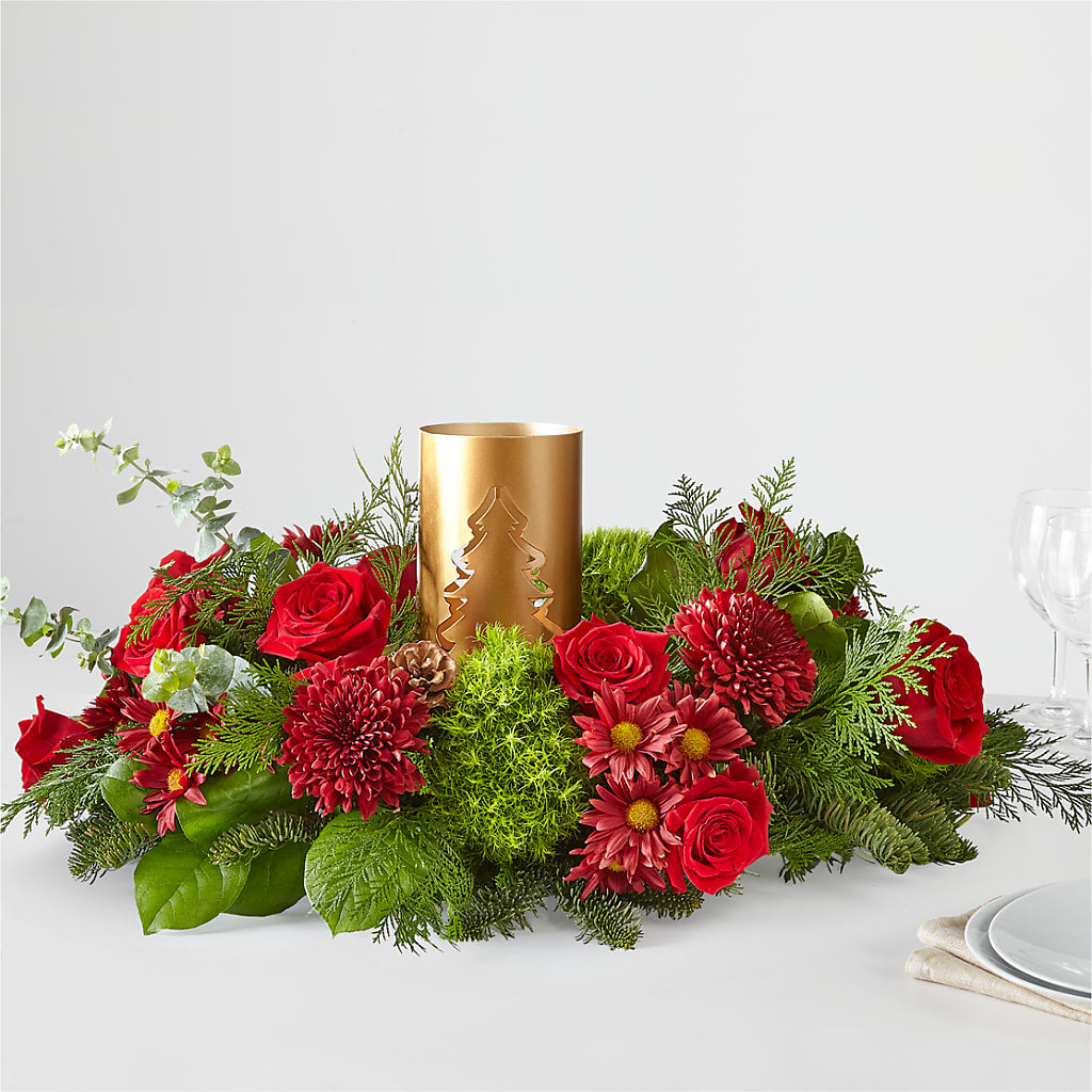 Toast the Season Centerpiece – Elikonia Flores Y Eventos, San Juan PR