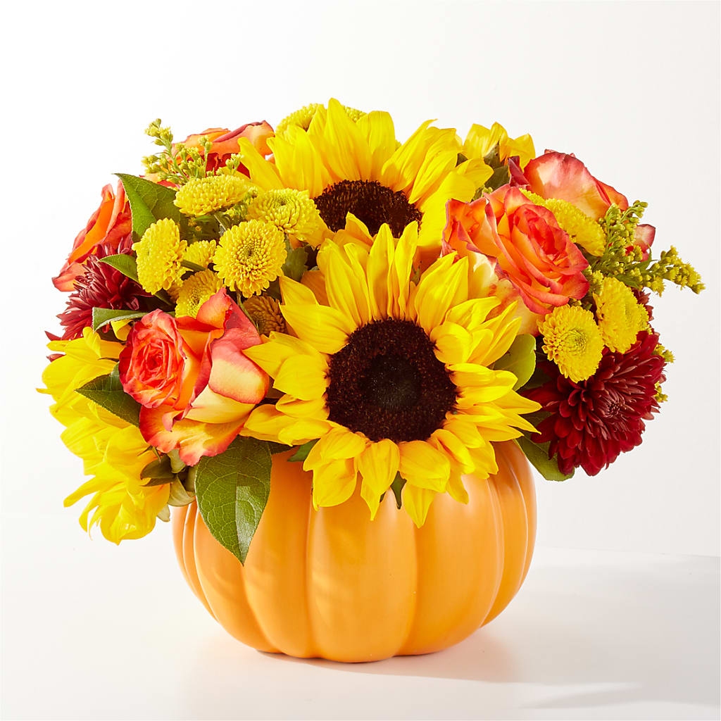 Golden Gourd Pumpkin Bouquet – Elikonia Flores Y Eventos, San Juan PR