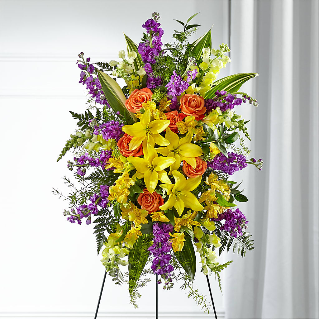 Thoughtful Prayers Standing Spray – Elikonia Flores Y Eventos, San Juan PR
