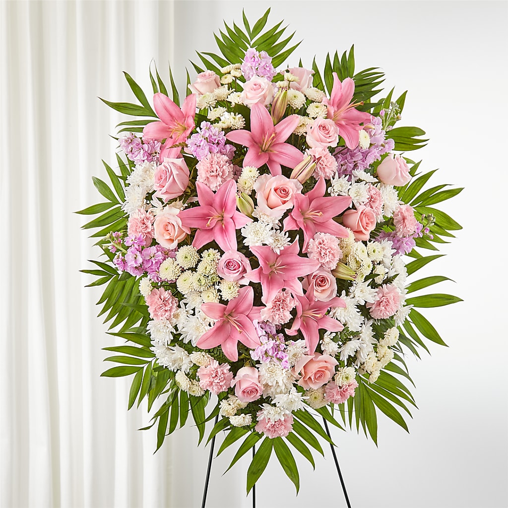 Offering Solace Standing Spray – Elikonia Flores Y Eventos, San Juan PR