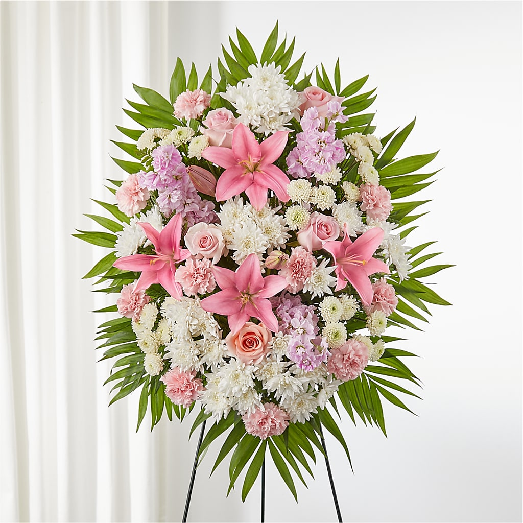 Offering Solace Standing Spray – Elikonia Flores Y Eventos, San Juan PR