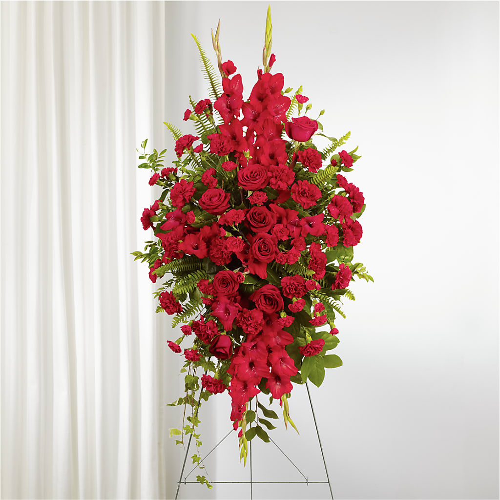 From the Heart Standing Spray – Elikonia Flores Y Eventos, San Juan PR