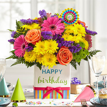 Birthday Brights Bouquet –  Elikonia Flores Y Eventos, San Juan PR