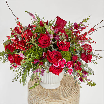 Big Red Bow Bouquet –  Elikonia Flores Y Eventos, San Juan PR