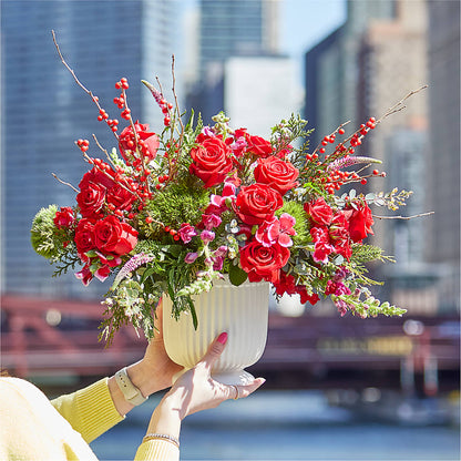 Big Red Bow Bouquet –  Elikonia Flores Y Eventos, San Juan PR