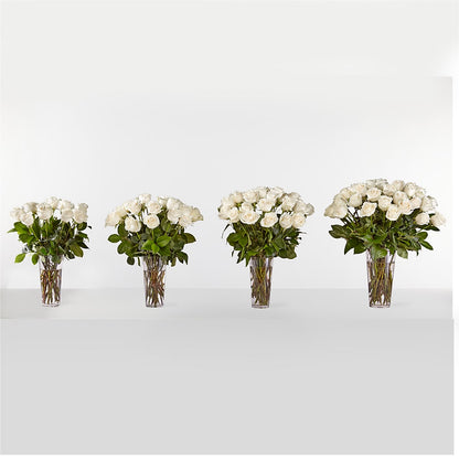 Long Stem White Rose Bouquet –  Elikonia Flores Y Eventos, San Juan PR