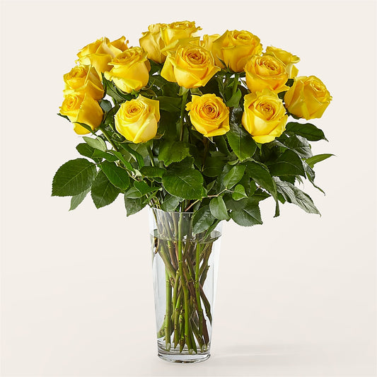 Long Stem Yellow Rose Bouquet –  Elikonia Flores Y Eventos, San Juan PR