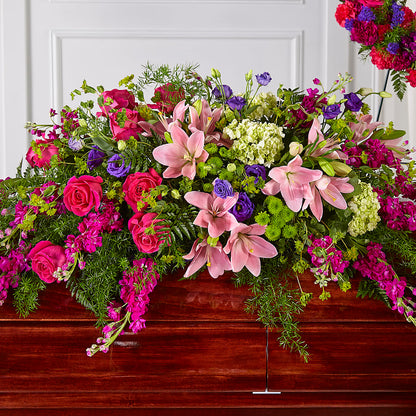 Radiant Tribute Casket Spray –  Elikonia Flores Y Eventos, San Juan PR