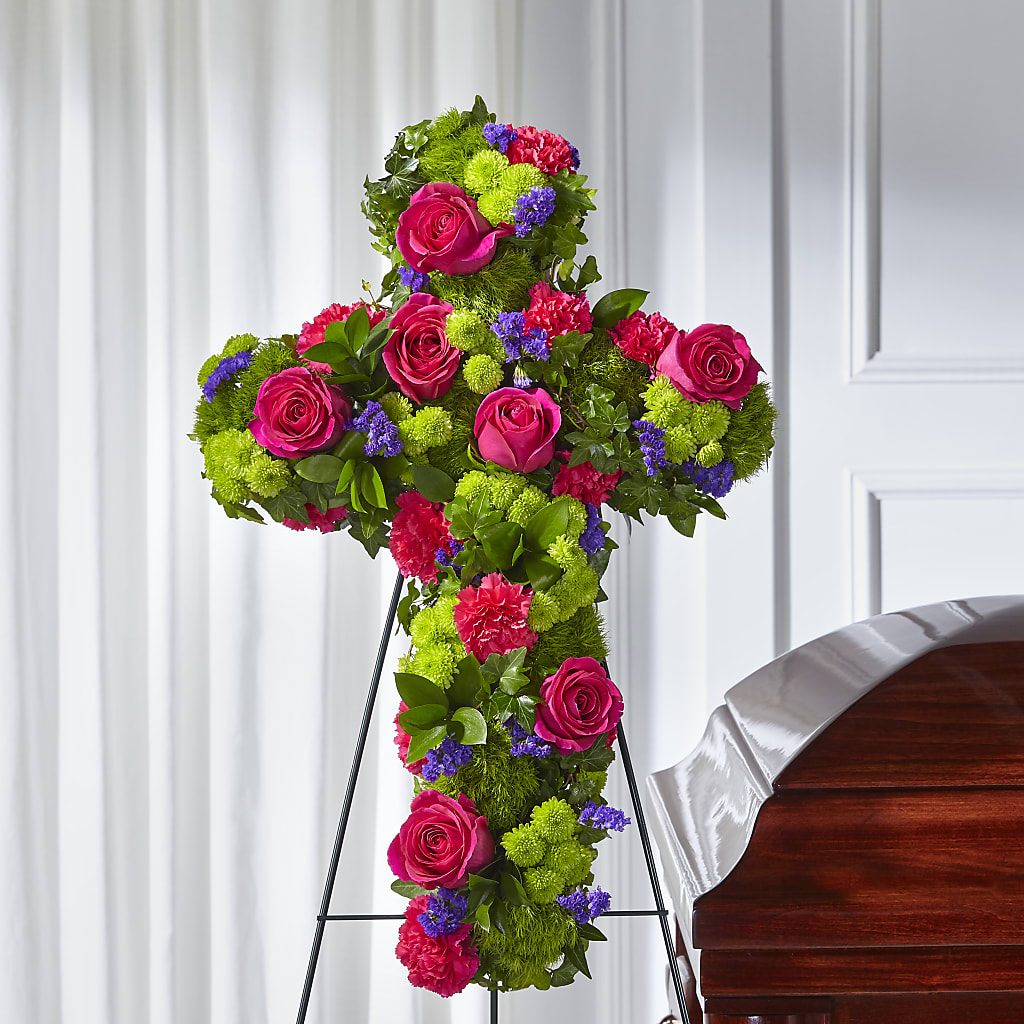 Tribute Rose Floral Cross –  Elikonia Flores Y Eventos, San Juan PR
