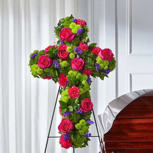 Tribute Rose Floral Cross –  Elikonia Flores Y Eventos, San Juan PR
