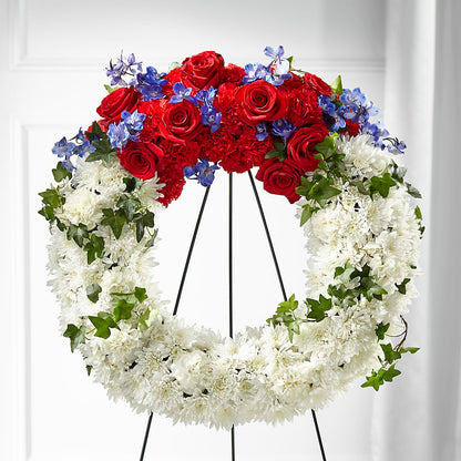 Patriotic Passion Wreath –  Elikonia Flores Y Eventos, San Juan PR