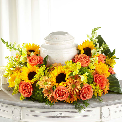 Faithful Sunflower Cremation Adornment –  Elikonia Flores Y Eventos, San Juan PR