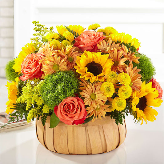 Harvest Sunflower Basket –  Elikonia Flores Y Eventos, San Juan PR