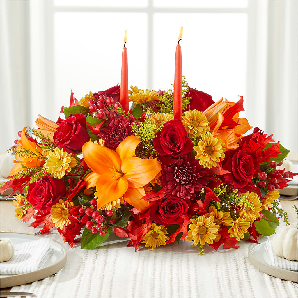 Autumn's Embrace Centerpiece –  Elikonia Flores Y Eventos, San Juan PR