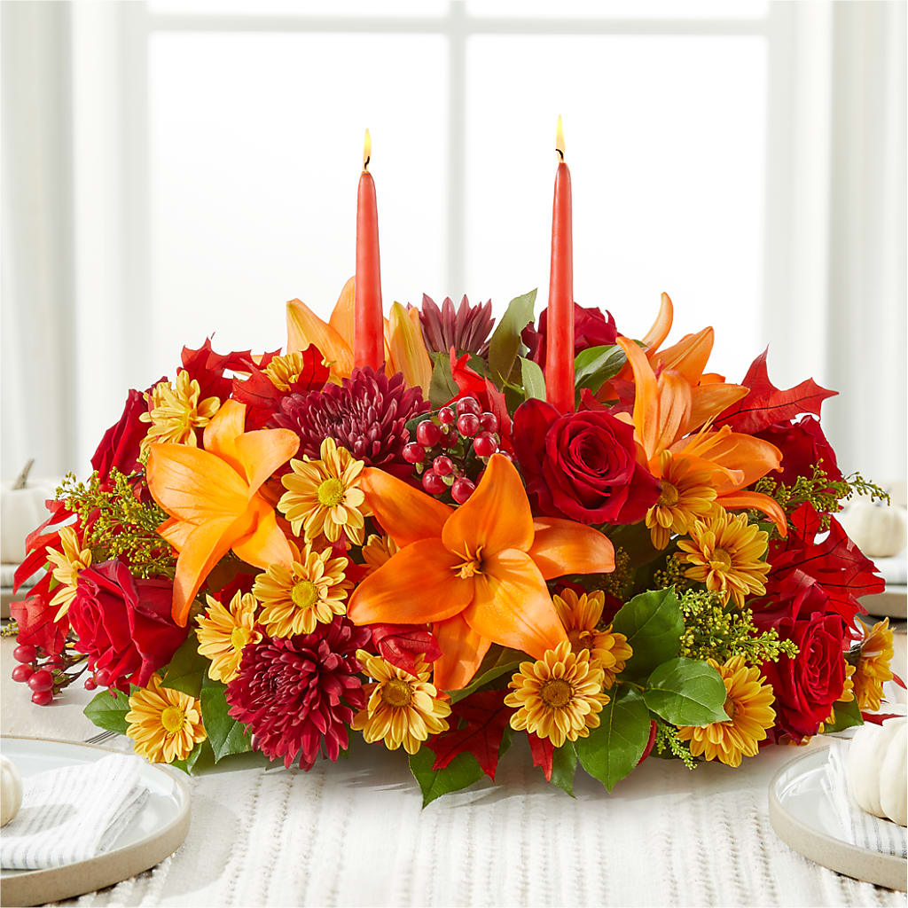 Autumn's Embrace Centerpiece –  Elikonia Flores Y Eventos, San Juan PR
