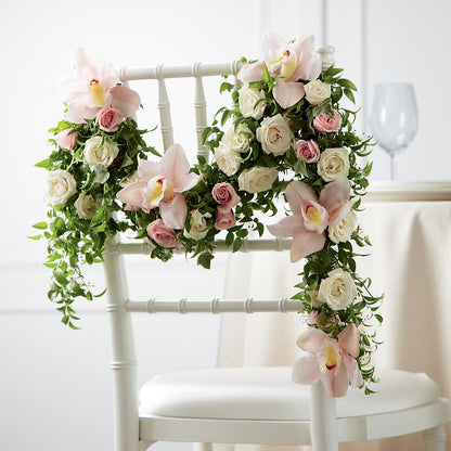 Orchid Rose Chair Décor –  Elikonia Flores Y Eventos, San Juan PR